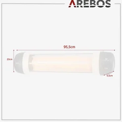 Arebos Infrarot Heizstrahler 2500W silber Online