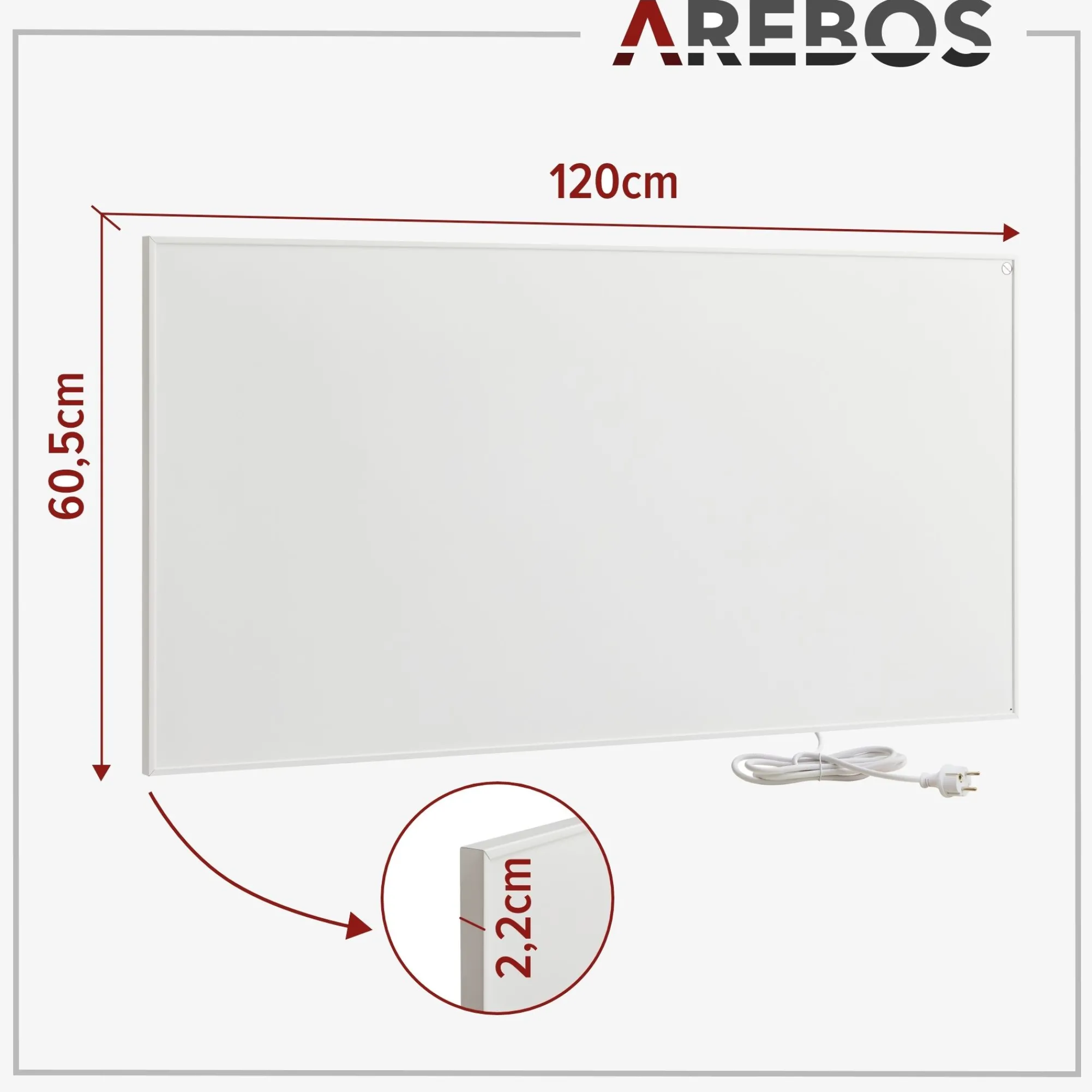 Arebos Infrarotheizung 700 W inkl. WIFI Thermostat Discount