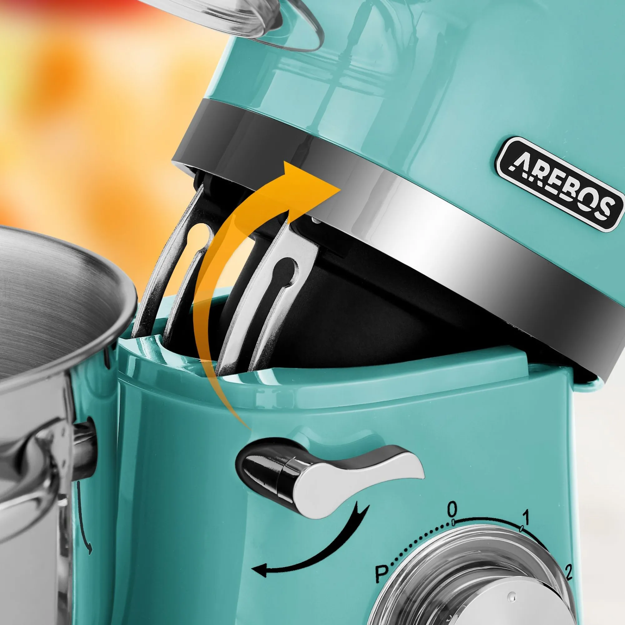 Arebos Küchenmaschine mit 2 Rührschüsseln