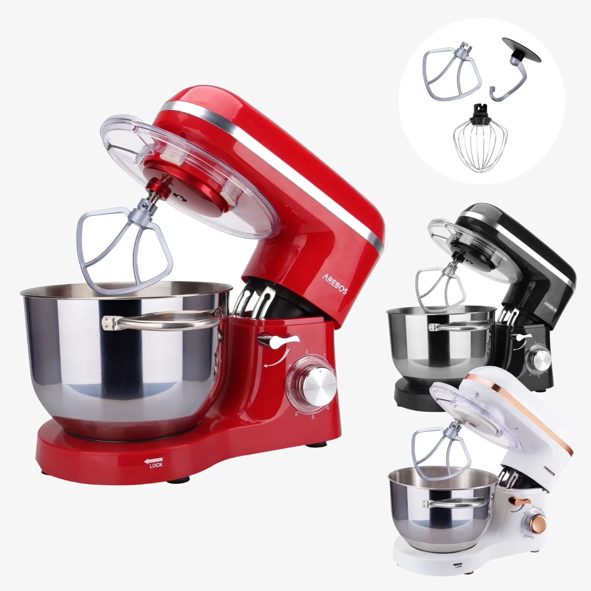 Arebos Küchenmaschine 1500W - 6l Clearance