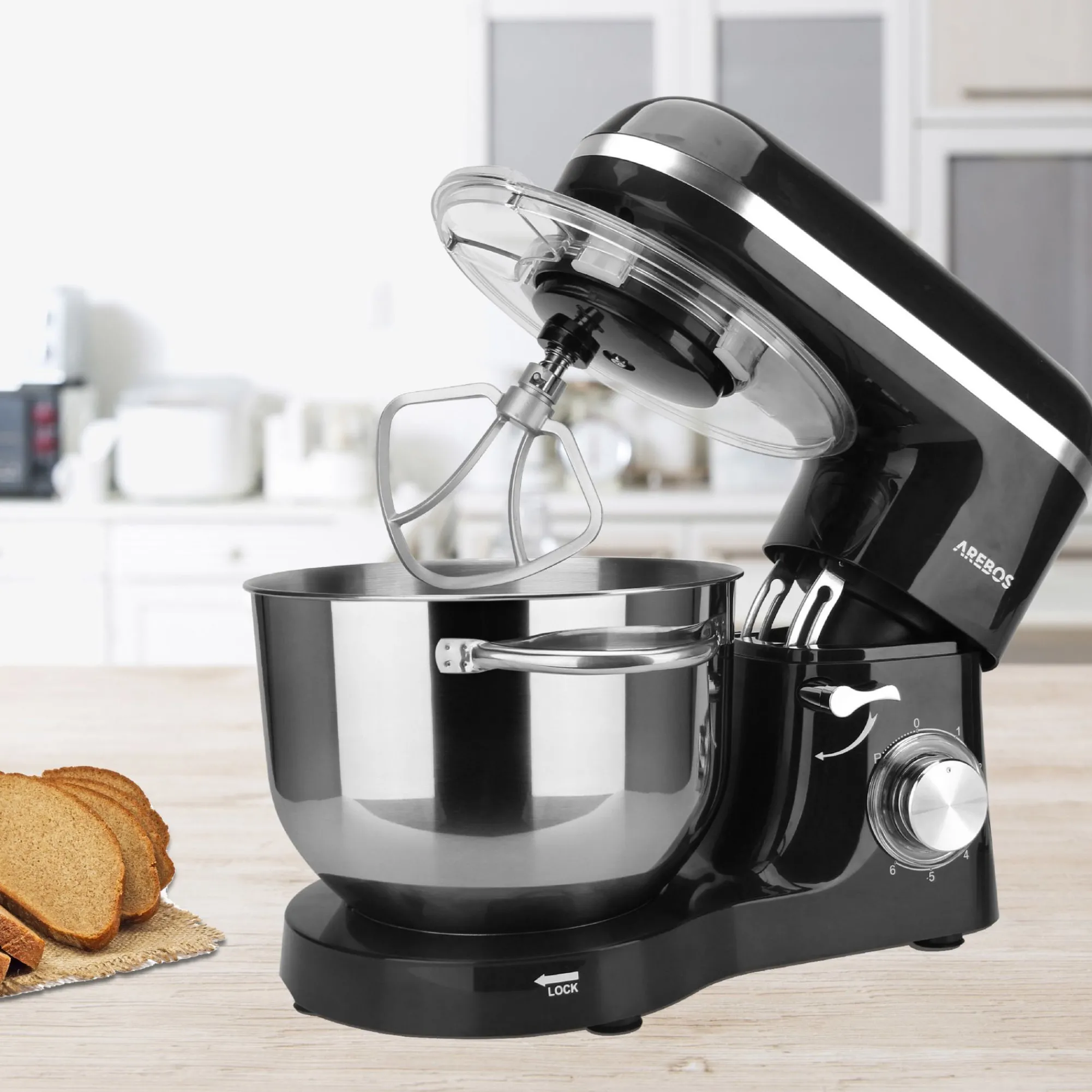 Arebos Küchenmaschine 1500W - 6l Clearance