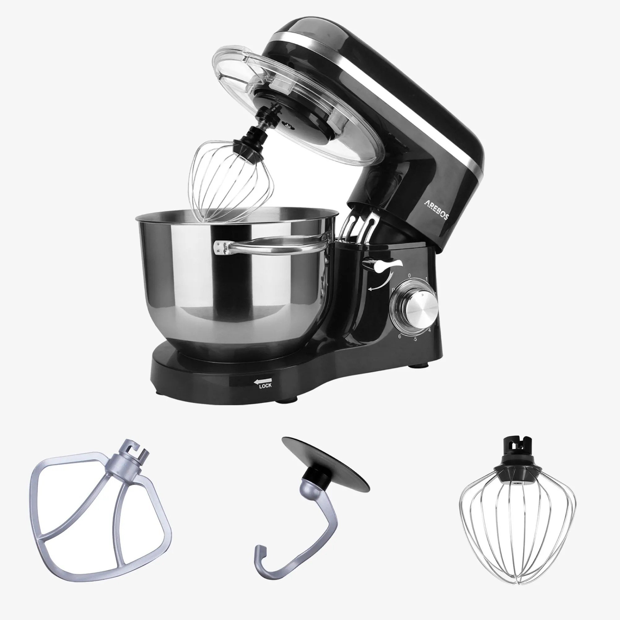 Arebos Küchenmaschine 1500W - 6l Clearance
