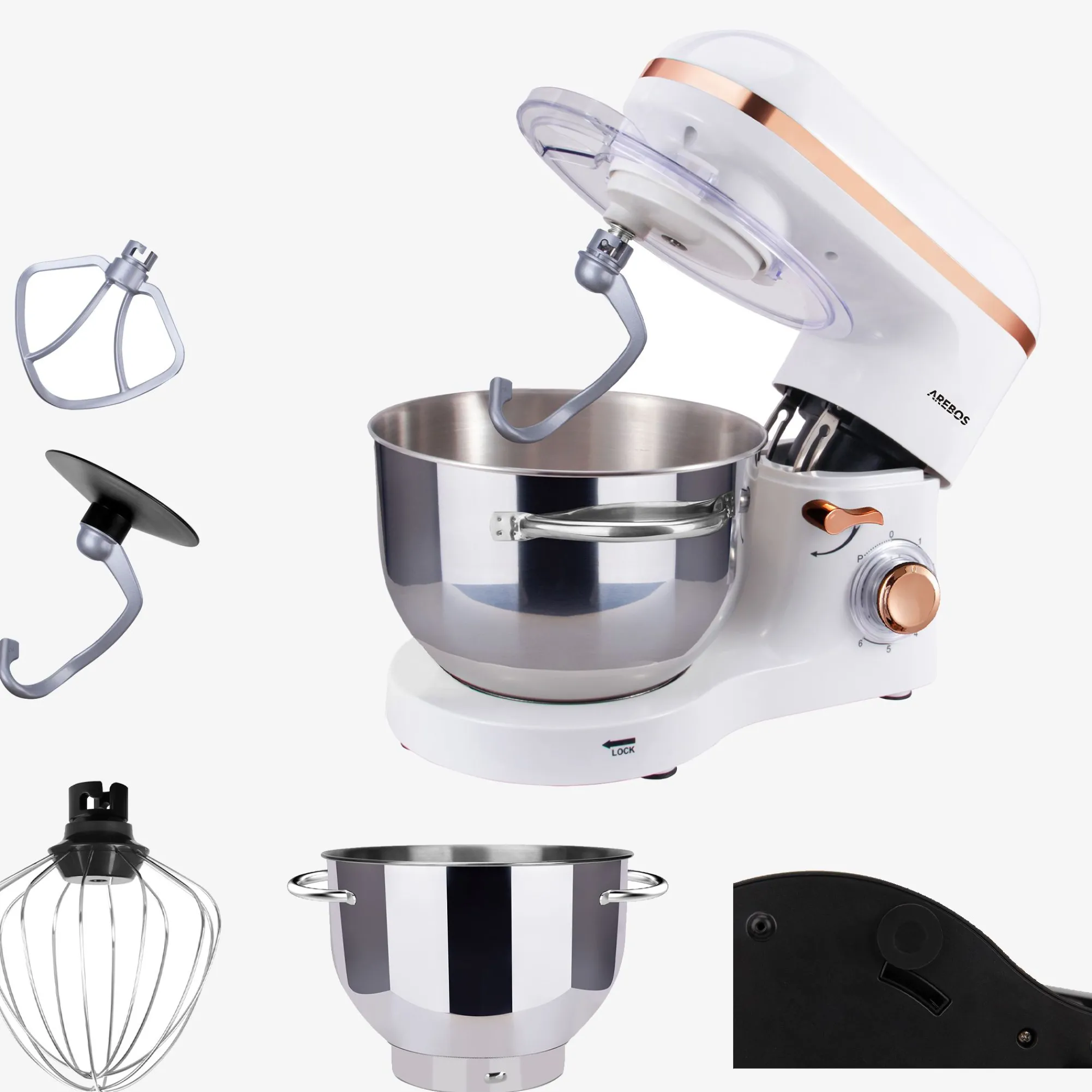 Arebos Küchenmaschine 1500W - 6l Clearance