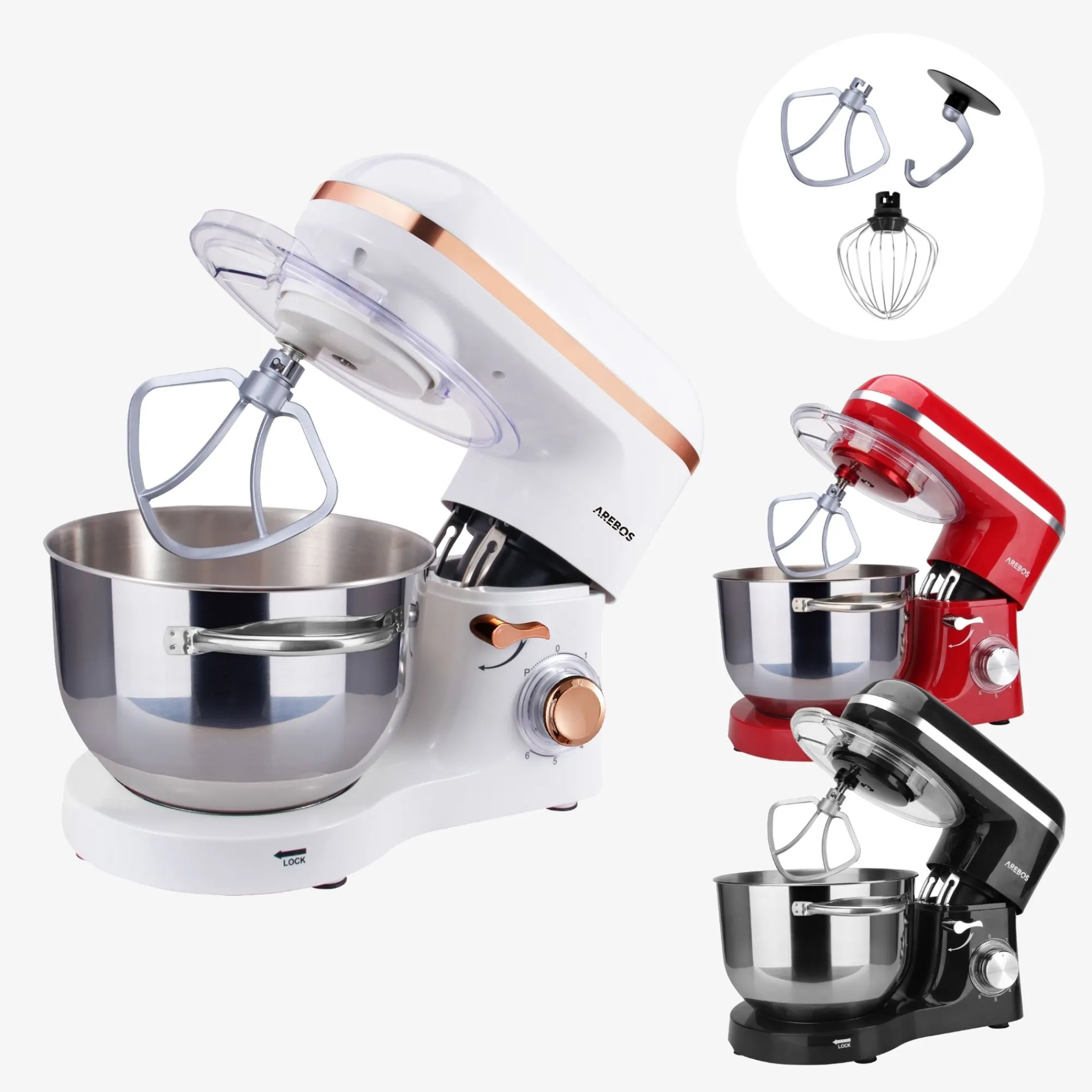 Arebos Küchenmaschine 1500W - 6l Clearance