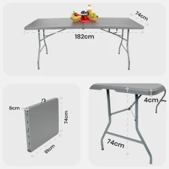 Arebos Klapptisch - 182 cm Outlet
