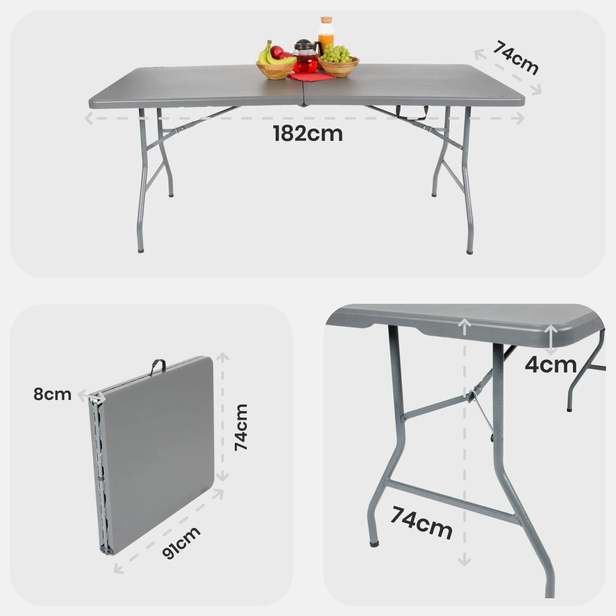 Arebos Klapptisch - 182 cm Outlet