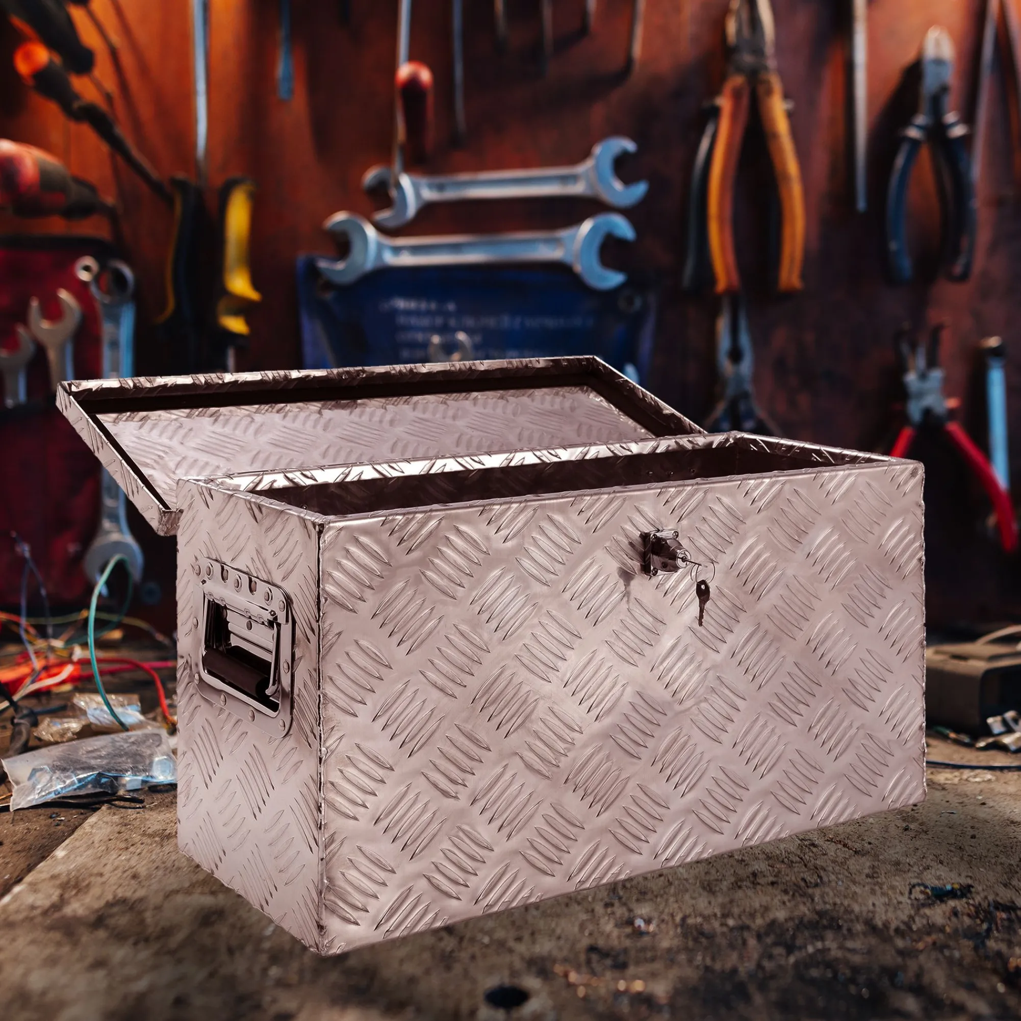 Arebos Koffer Truckbox - Aluminium Online