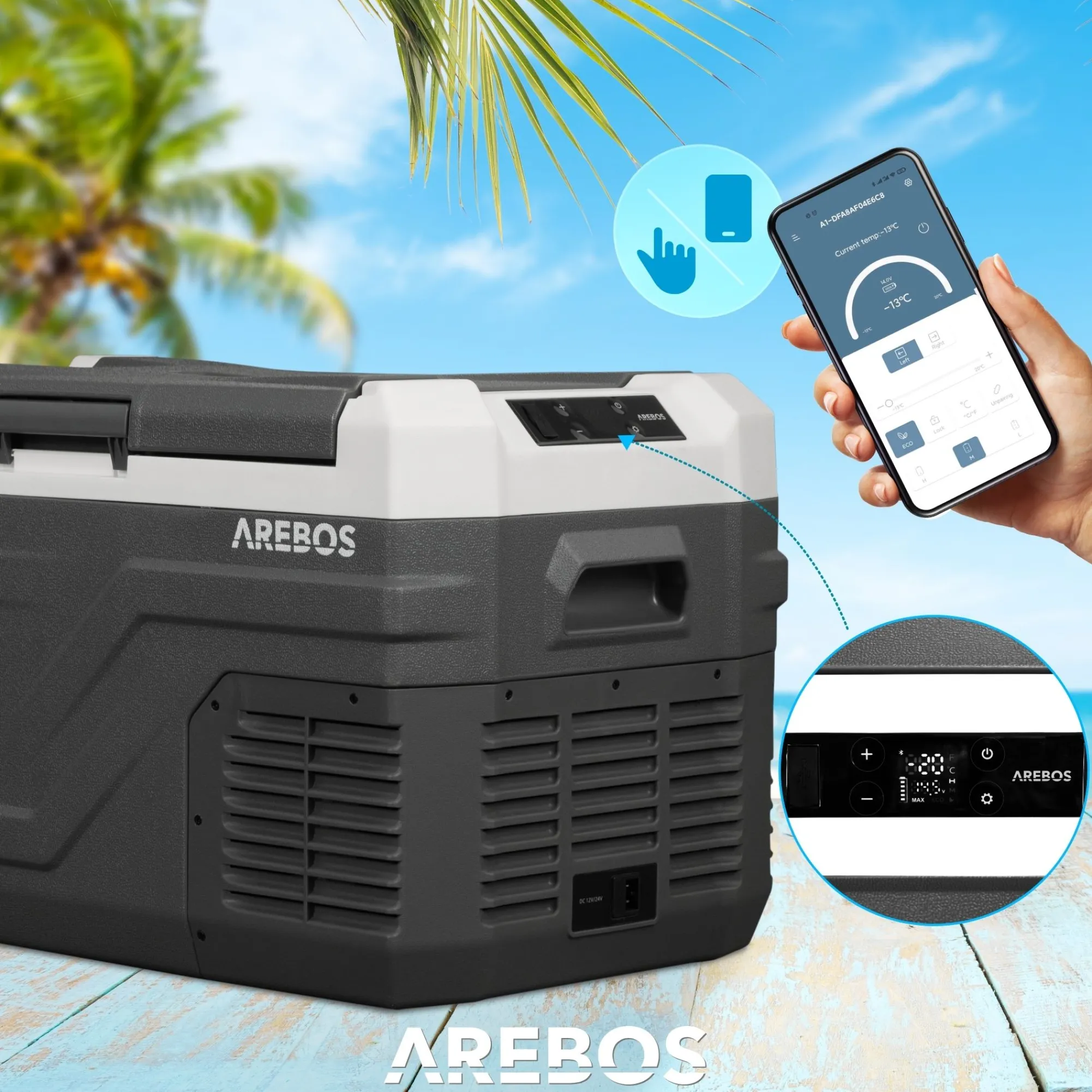 Arebos Kompressor Kühlbox 35 L Hot