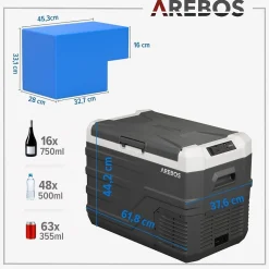 Arebos Kompressor Kühlbox 35 L Hot