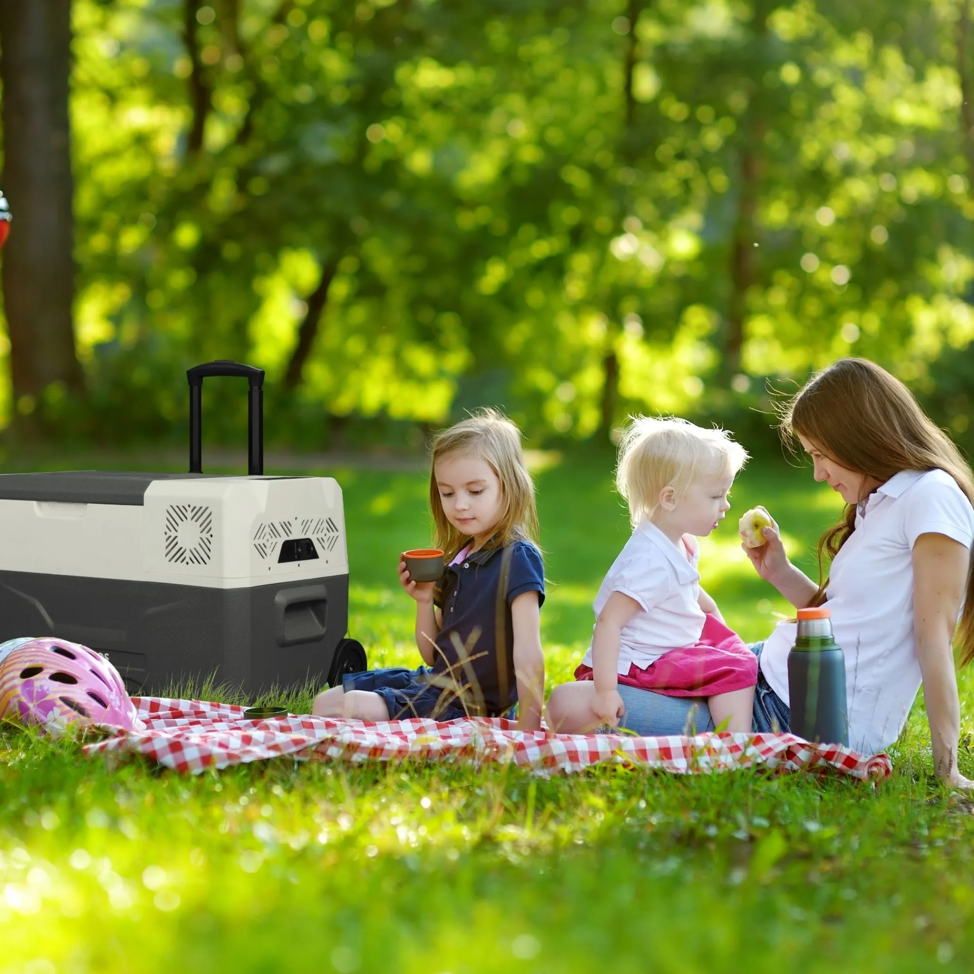 Arebos Kompressor Kühlbox mit Rollen 27 L New