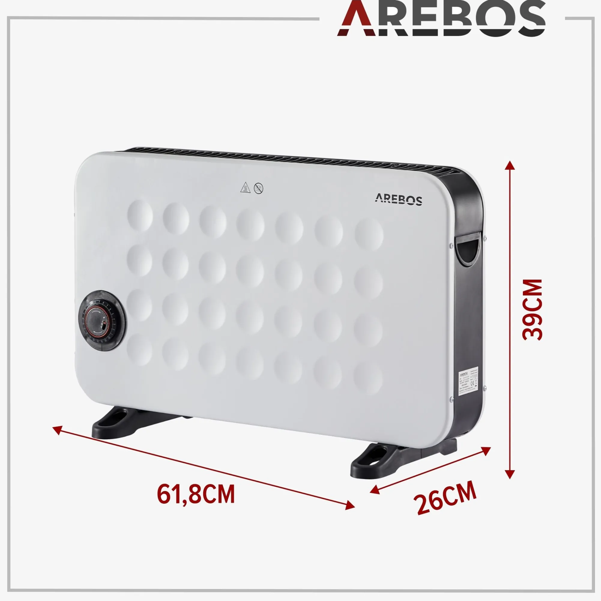Arebos Konvektor 2000 W weiss Discount