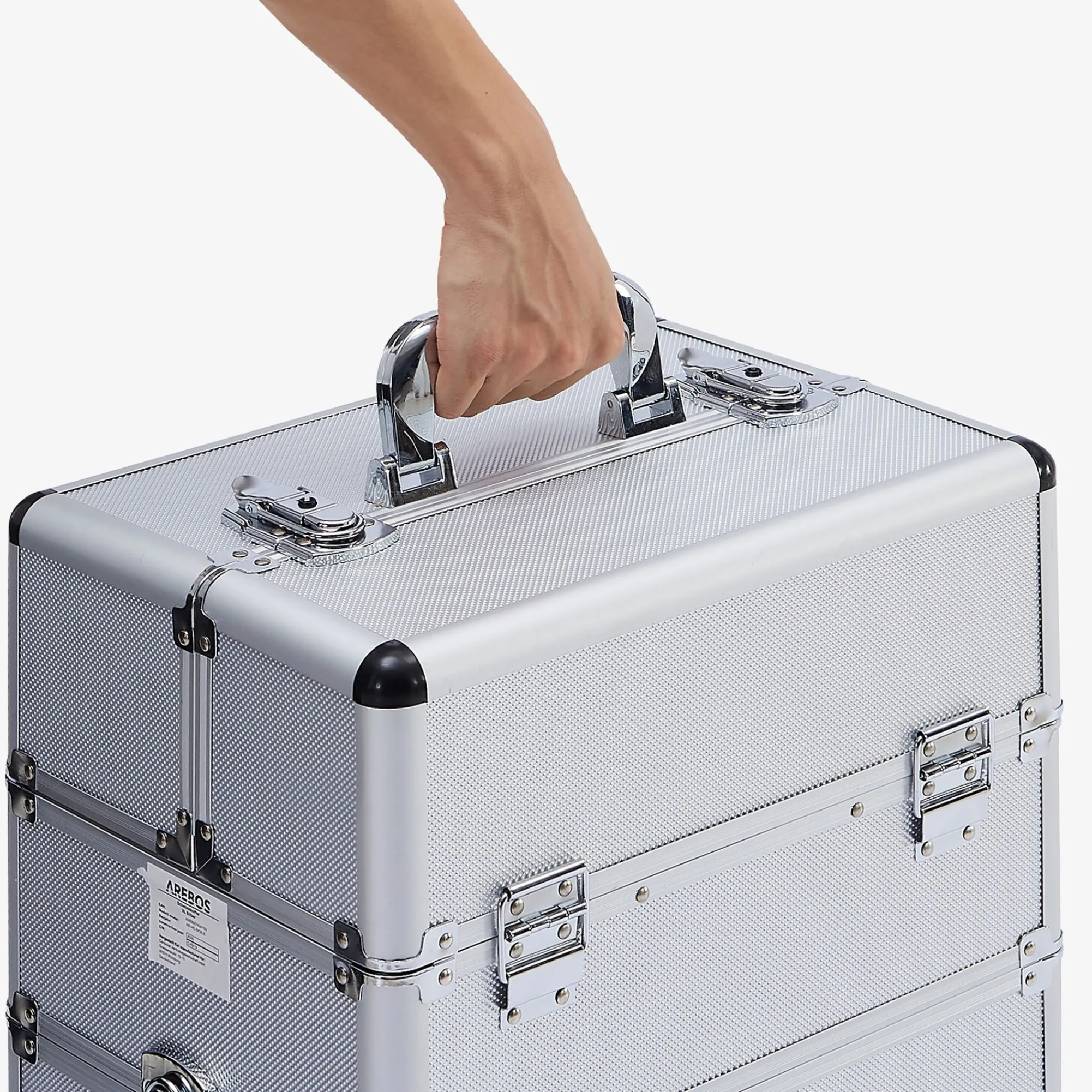 Arebos Kosmetikkoffer XL - 66l inkl. Rollen Hot
