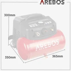 Arebos Luftkompressor 6L 1200W inkl. Zubehör Best