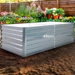 Arebos Metall Hochbeet 180 x 90 x 45 cm Outlet