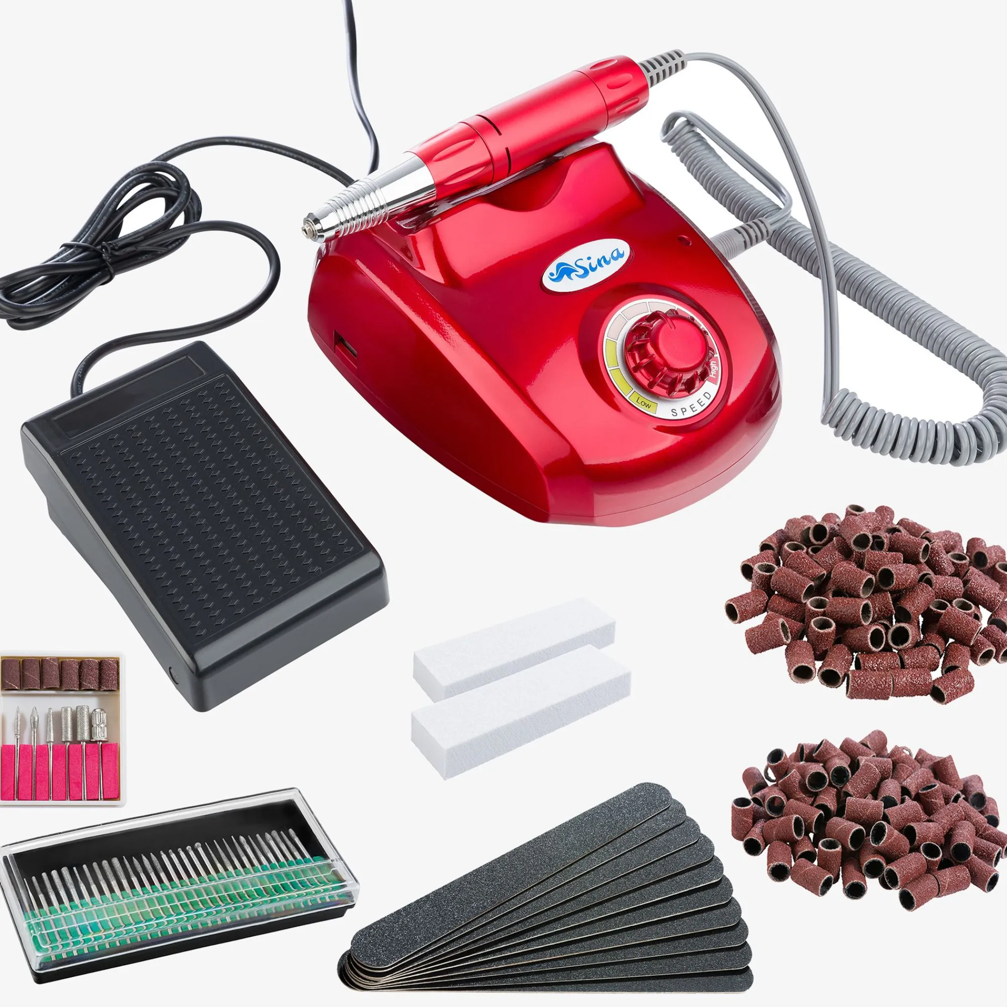 Sina Nagelfräser SI-MA-318 - Rot Outlet