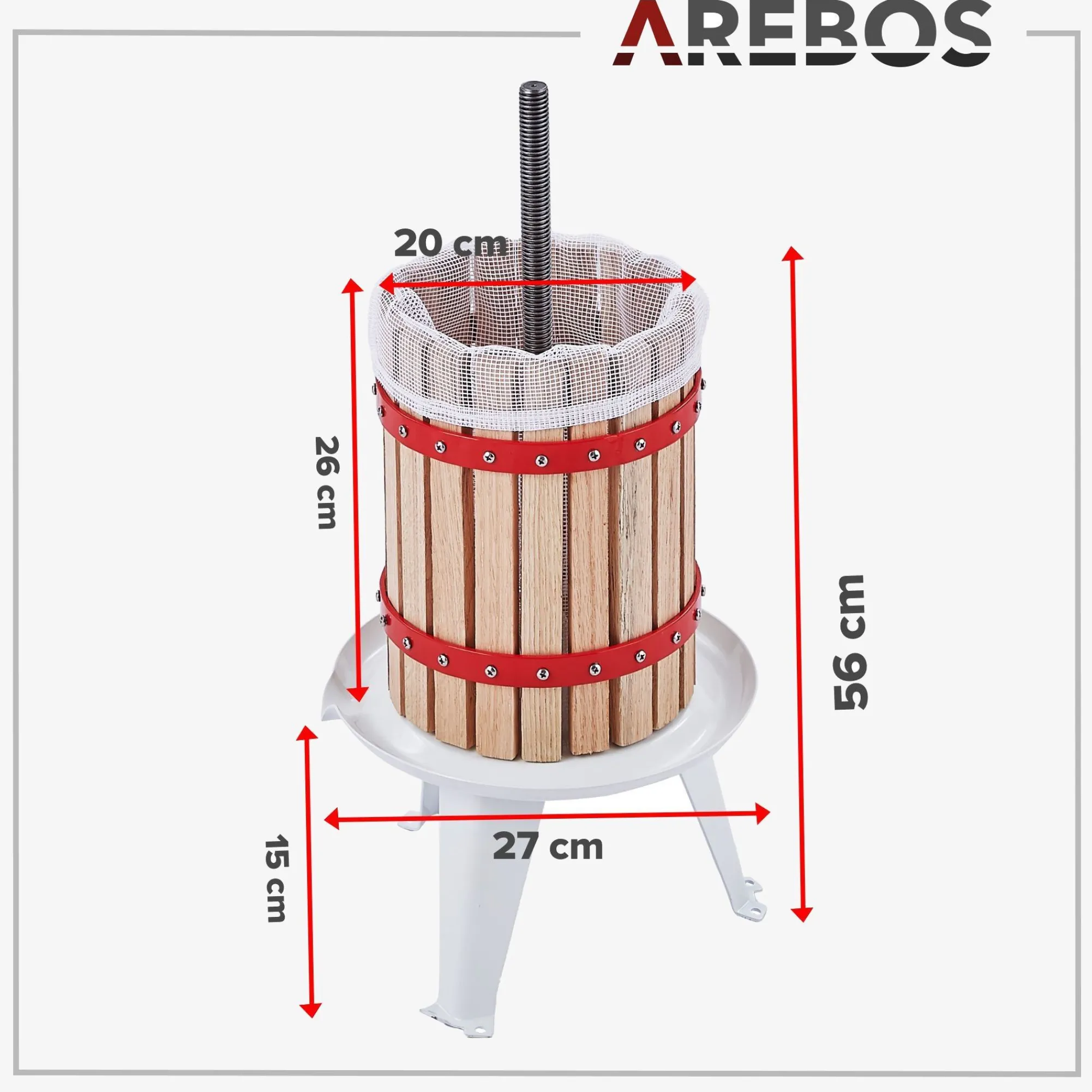 Arebos Obstpresse 6 L