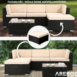 Arebos Polyrattan - Sitzgruppe