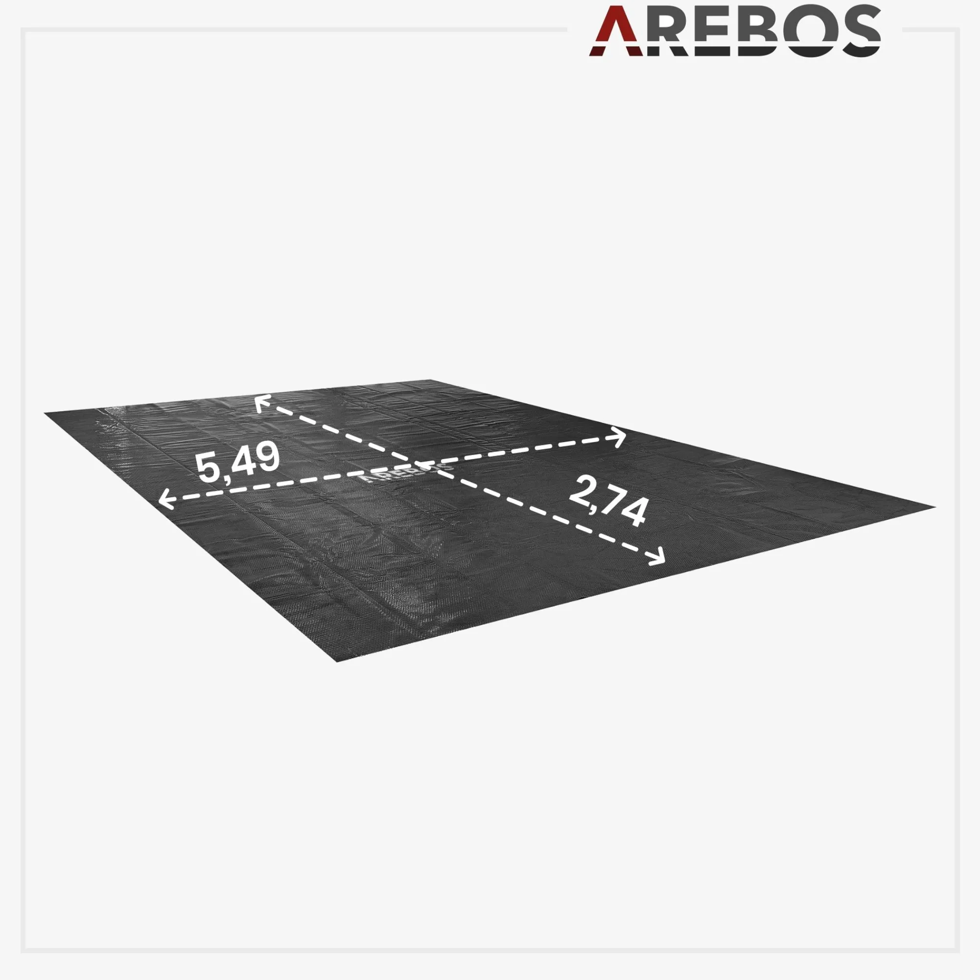 Arebos Pool Solarfolie 5,49x2,74 m rechteckig 120mic Best