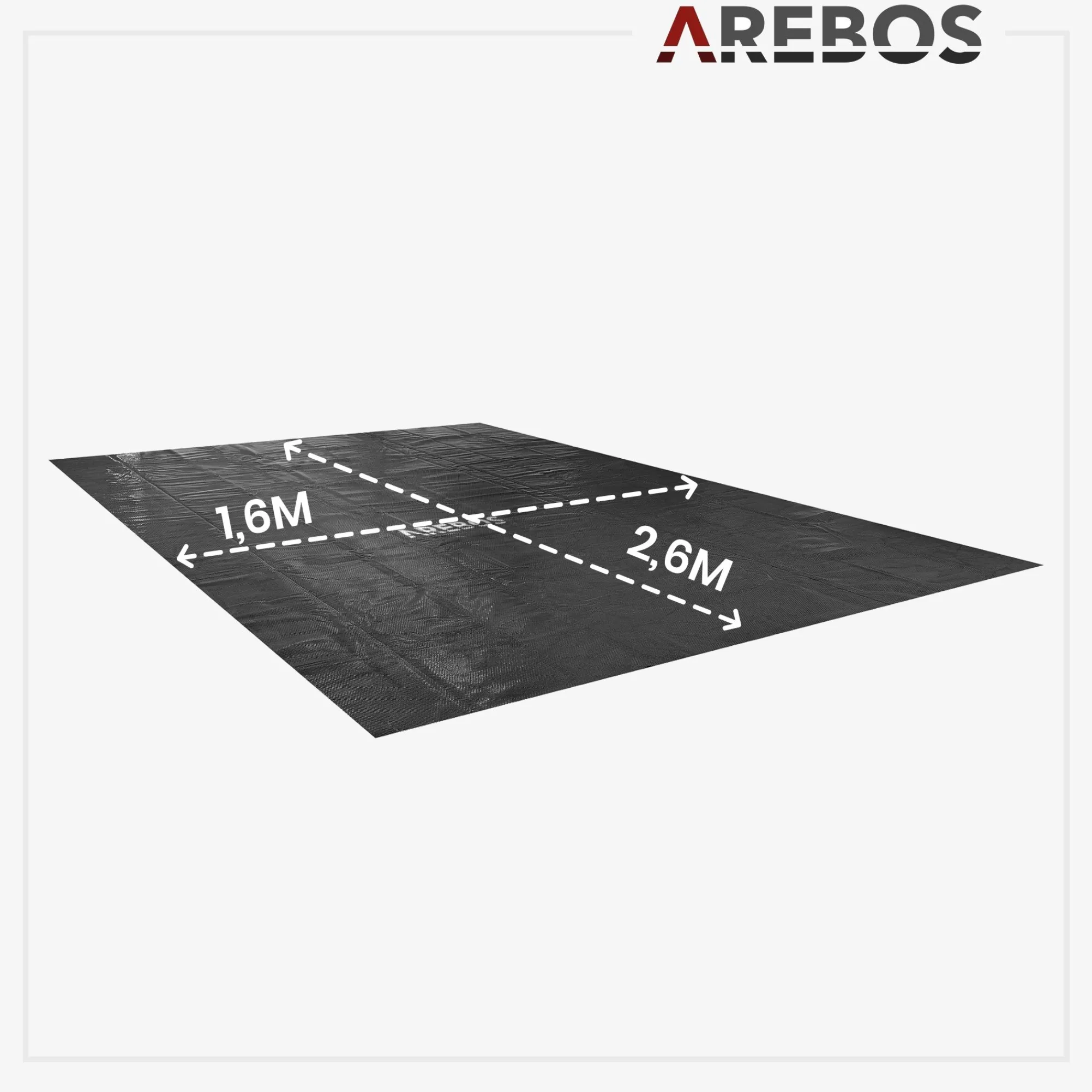 Arebos Pool Solarfolie 2,6 x 1,6 m rechteckig 120mic Clearance