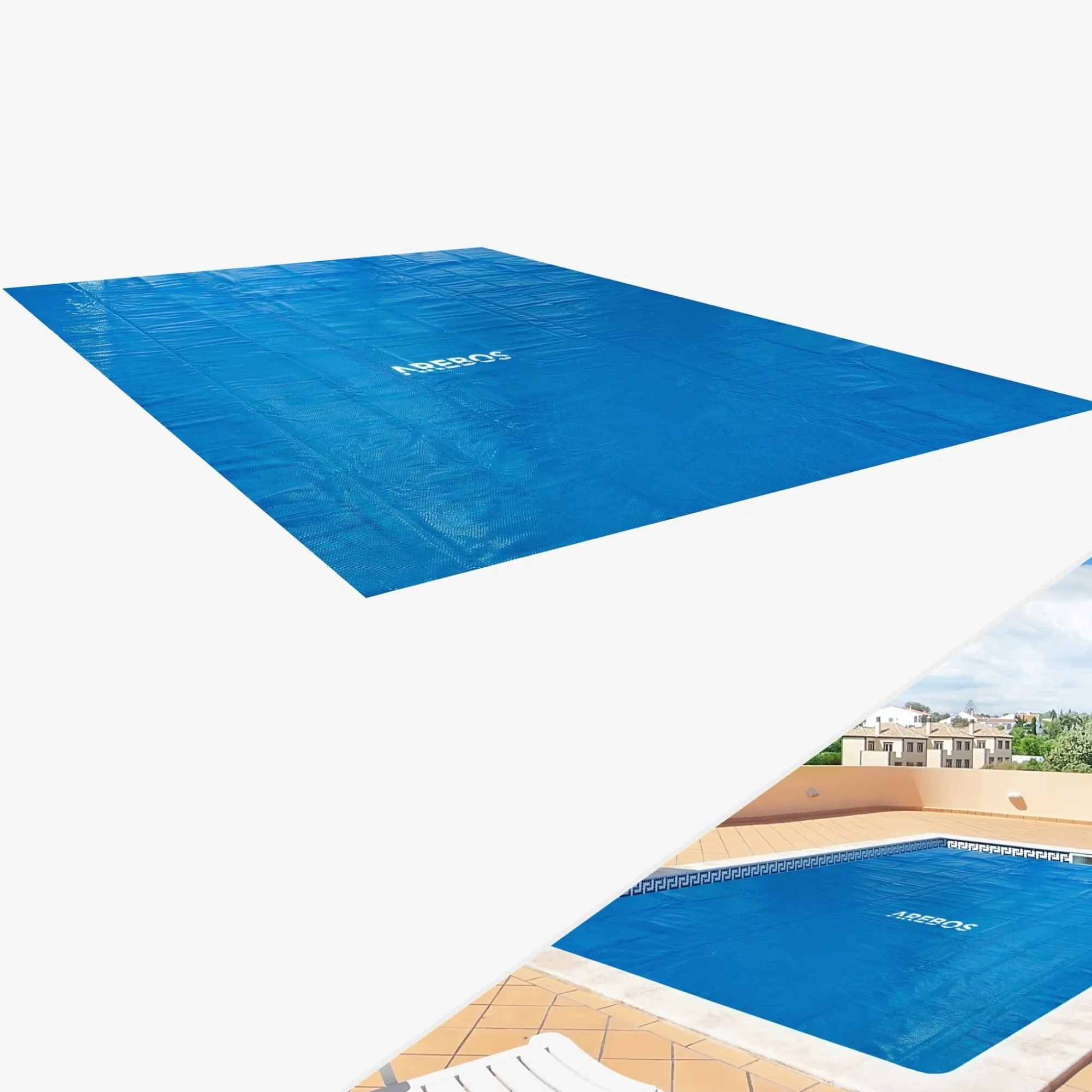 Arebos Pool Solarfolie 2,6 x 1,6 m rechteckig 120mic Clearance