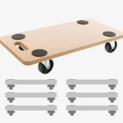 Arebos Rollbrett 200kg 6 Stück