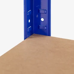 Arebos Schwerlastregal Eckregalkombination Blau Discount