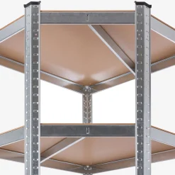 Arebos Schwerlastregal Eckregal 180 x 70 x 70 cm 875 kg Silber Clearance
