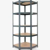 Arebos Schwerlastregal Eckregal 180 x 70 x 70 cm 875 kg Anthrazit Best