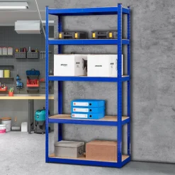 Arebos Schwerlastregal 180 x 90 x 40 cm 875 kg Blau Sale