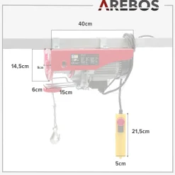 Arebos Seilwinde 800 kg Best