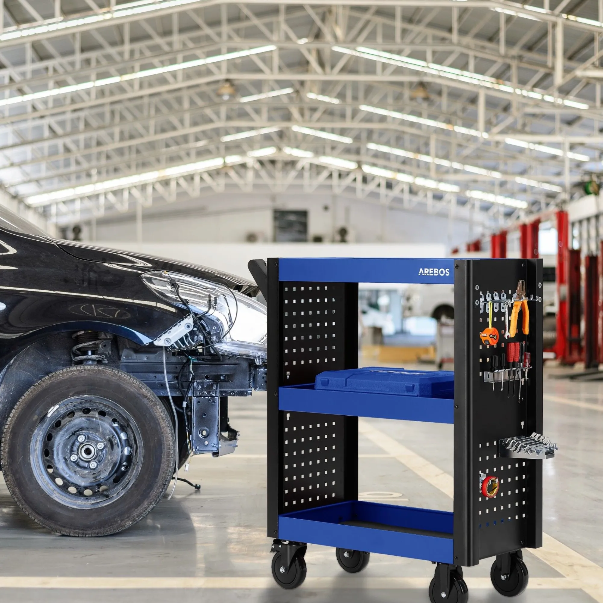 Arebos Servicewagen 3 Etagen - 8-teilig Best