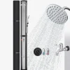 Arebos Solardusche 60L mit Handbrause und Themometer schwarz/silber Hot