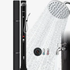Arebos Solardusche 40L mit Thermometer & Handdusche schwarz Sale