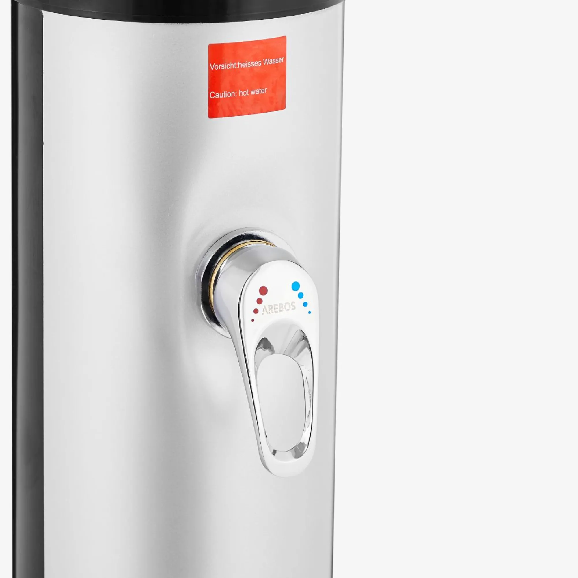 Arebos Solardusche 40L mit Thermometer, Handbrause & Bodenelement Anthrazit Outlet