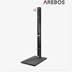 Arebos Solardusche 35L Schwarz & Bodenelement Anthrazit Online