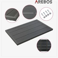 Arebos Solardusche 35L Schwarz & Bodenelement Anthrazit Online