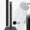 Arebos Solardusche 60L schwarz + Bodenplatte Anthrazit Online