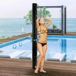 Arebos Solardusche 35L schwarz mit Thermometer Clearance