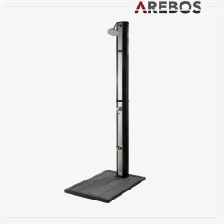 Arebos Solardusche 35L Silber - Bodenelement Anthrazit Outlet