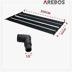 Arebos Solarheizung 66cmx300cm 2 Stück Best