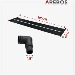 Arebos Solarheizung - 66 x 300cm - inkl. Zubehör Discount