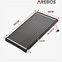 Arebos Solarkollektor für Pools New
