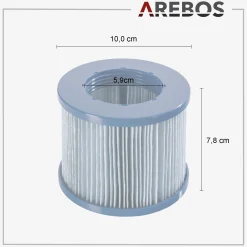 Arebos Spa Pool Antimikrobieller Filter 6 Stück New