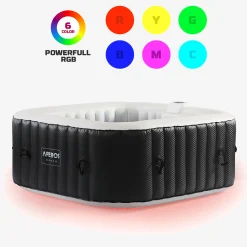 Arebos SPA Pool "CORFU" mit LED quadratisch 2400W Sale
