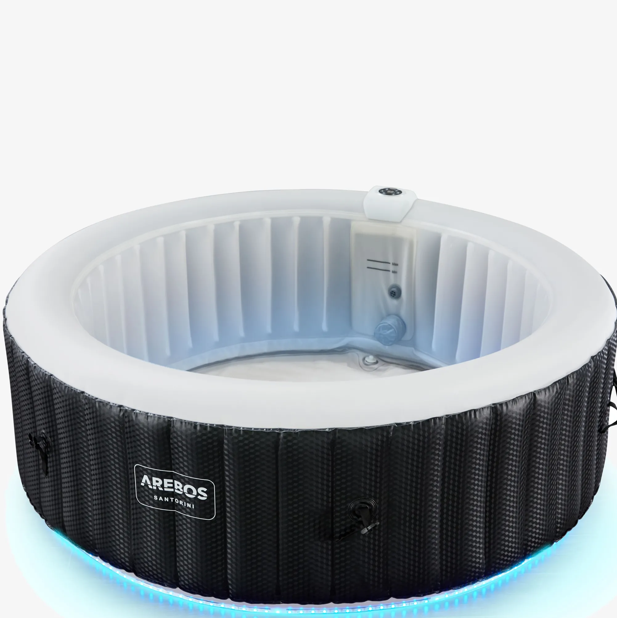 Arebos Spa Pool Santorini rund mit LED - 2400W Discount