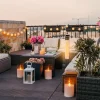 Arebos Terrassenheizstrahler Premium 2000W Schwarz Hot