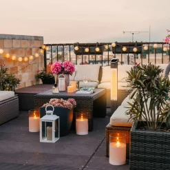 Arebos Terrassenheizstrahler Premium 2000W Schwarz Hot