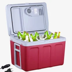 Arebos Thermoelektrische Kühlbox 40 Liter - Rot Hot