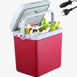 Arebos Thermoelektrische Kühlbox 25L - Rot Hot