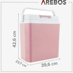Arebos Thermoelektrische Kühlbox 20L - Rot Clearance